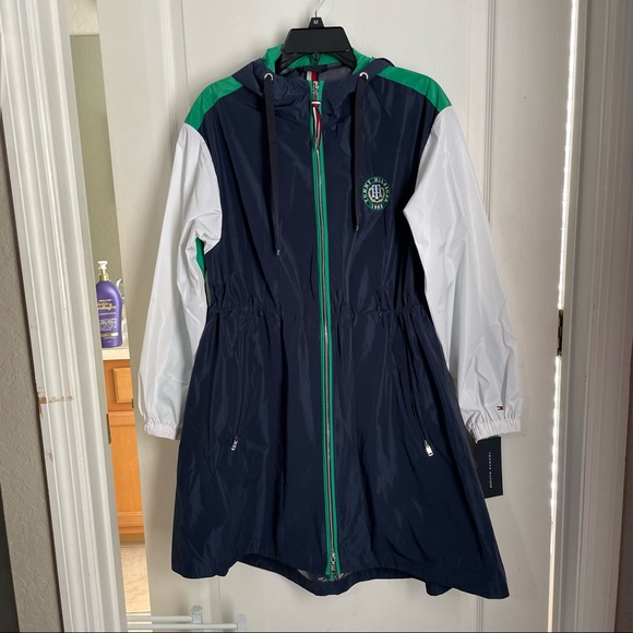 NWT Tommy Hilfiger Women Essential Water Repellent Colour-Blocked Parka size XS - Picture 6 of 10